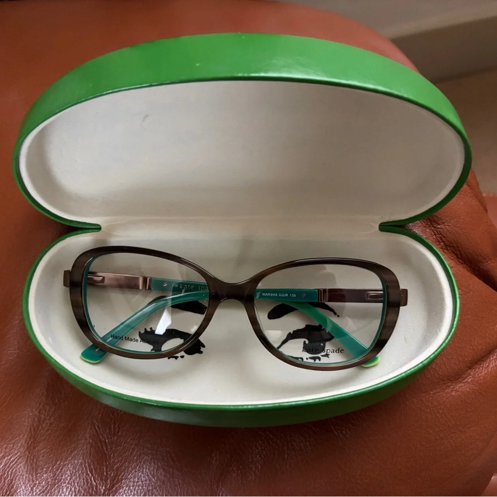 NEW Kate Spade Eyeglasses Marsha OJUR Brown/Green B-shape frame 135